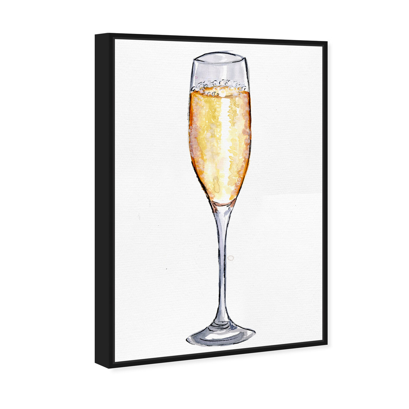 Angled view of Raise Your Glass featuring drinks and spirits and champagne art.