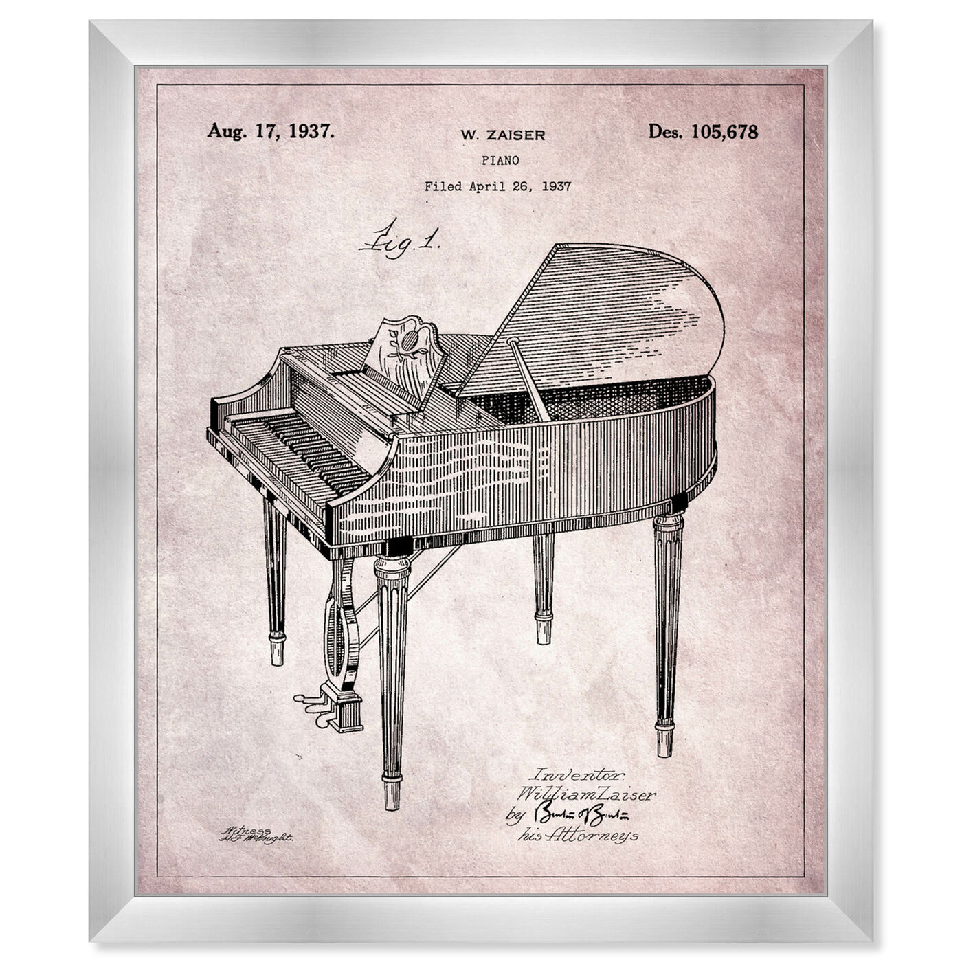 Front view of Piano 1937 featuring music and dance and music instruments art.