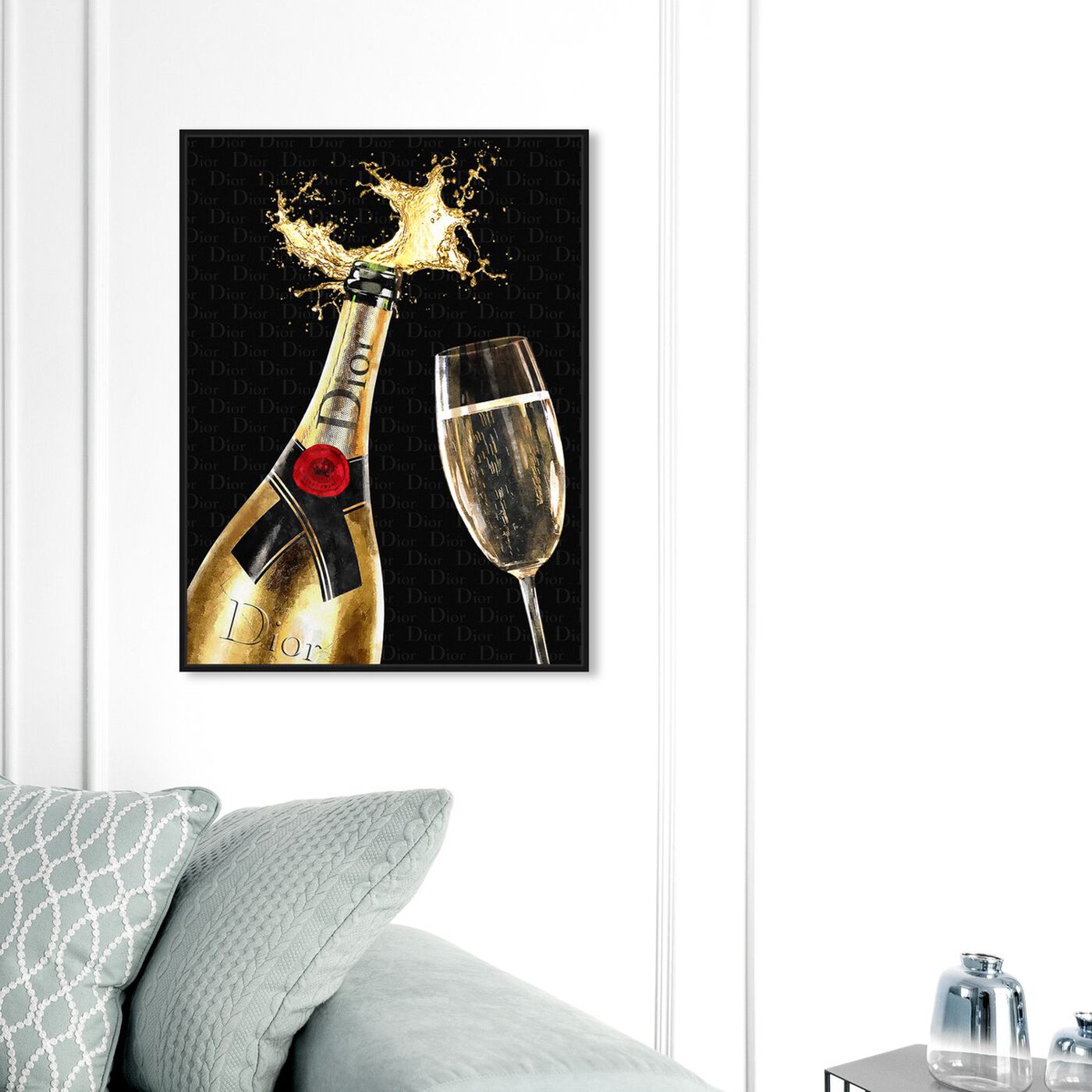 Hanging view of Get your drink on featuring fashion and glam and lifestyle art.