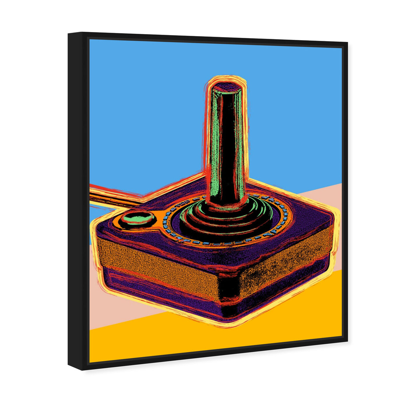 Angled view of Warhol style Joystick featuring entertainment and hobbies and video games art.
