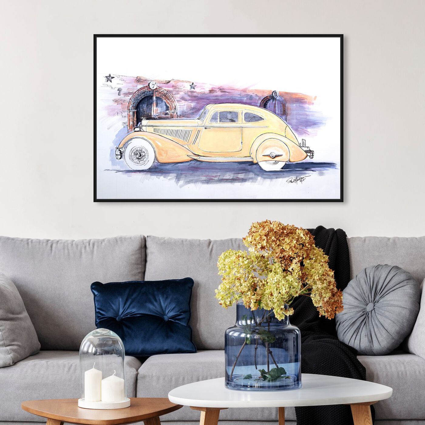Hanging view of Paul Kaminer - 1934 Packard V-12 Sport Coupe featuring transportation and automobiles art.