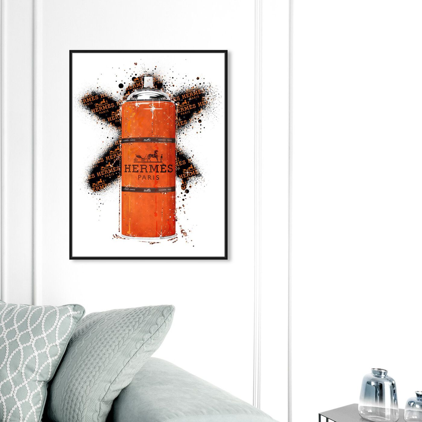 Hanging view of Fashion Orange Spray featuring fashion and glam and lifestyle art.