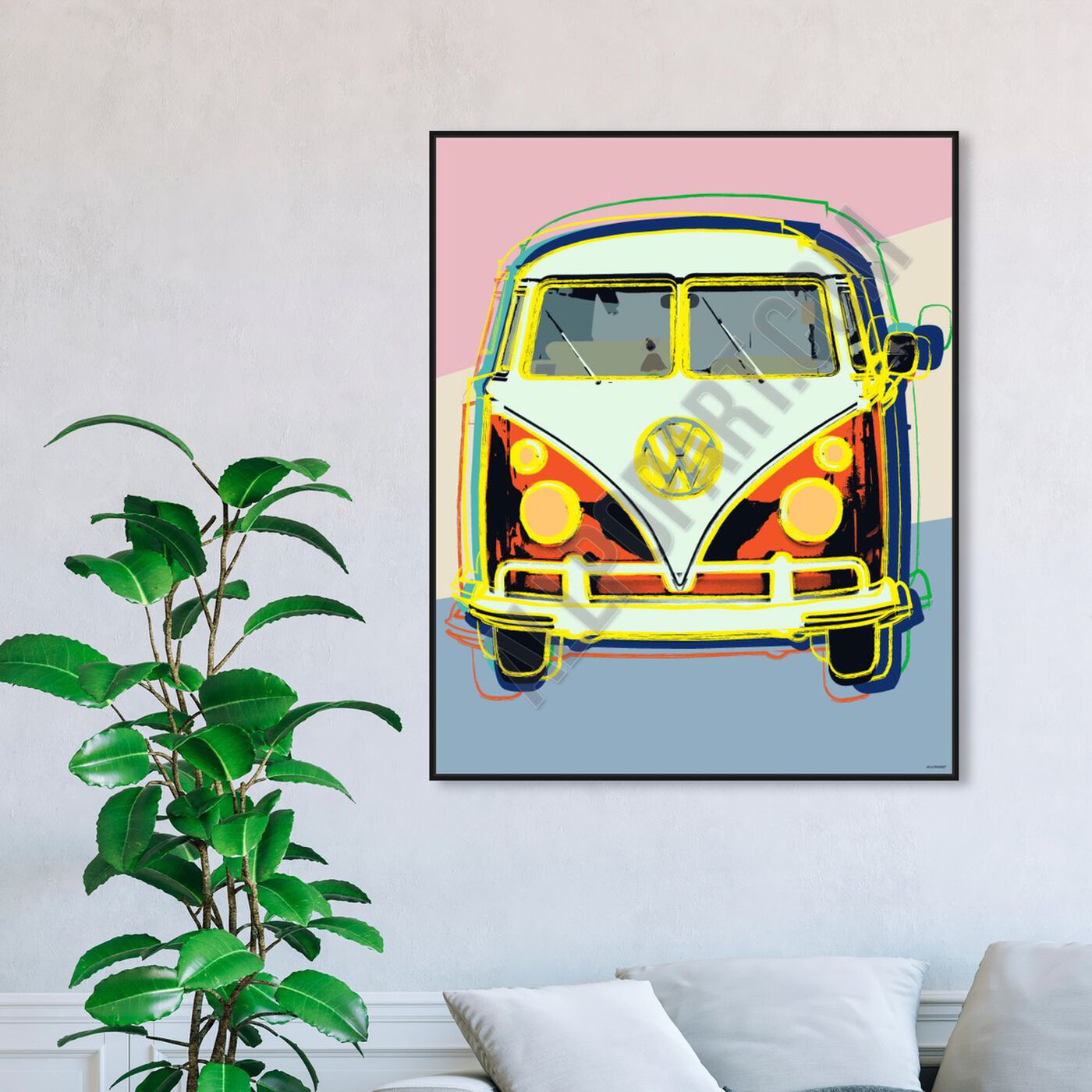 Hanging view of Classic Van featuring transportation and automobiles art.