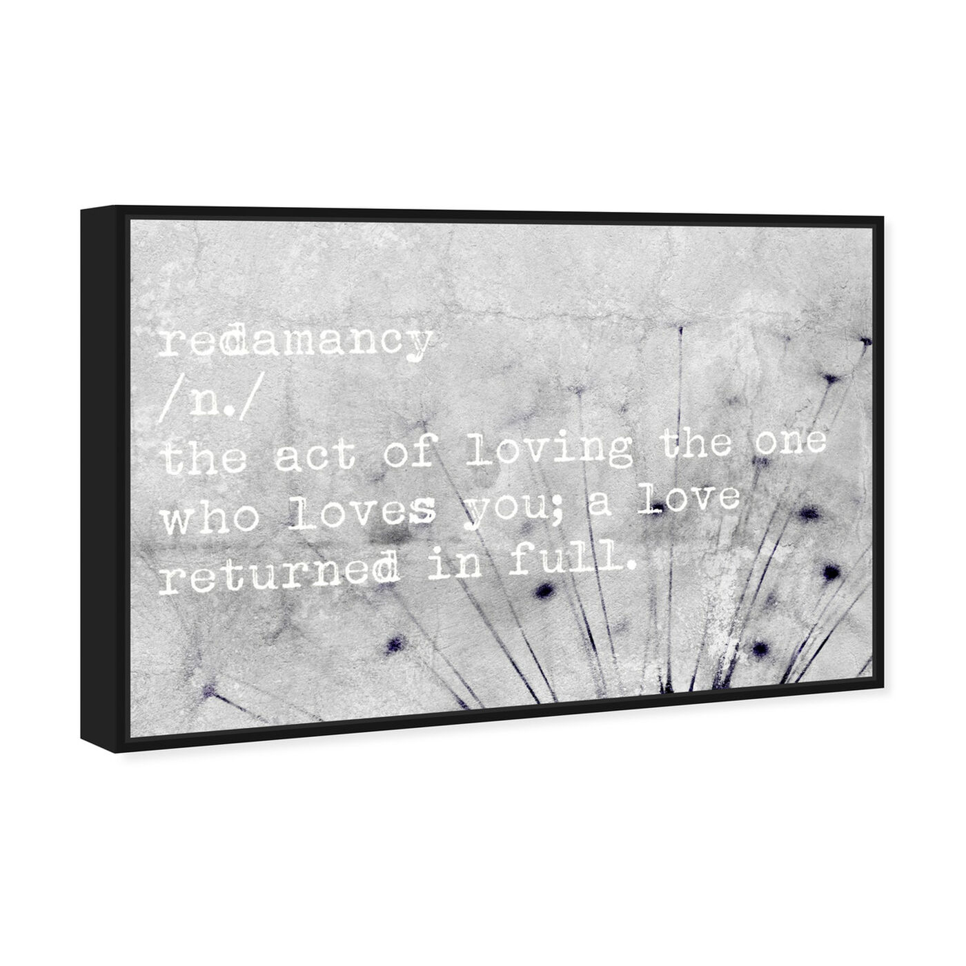 Angled view of Redamancy II featuring typography and quotes and love quotes and sayings art.