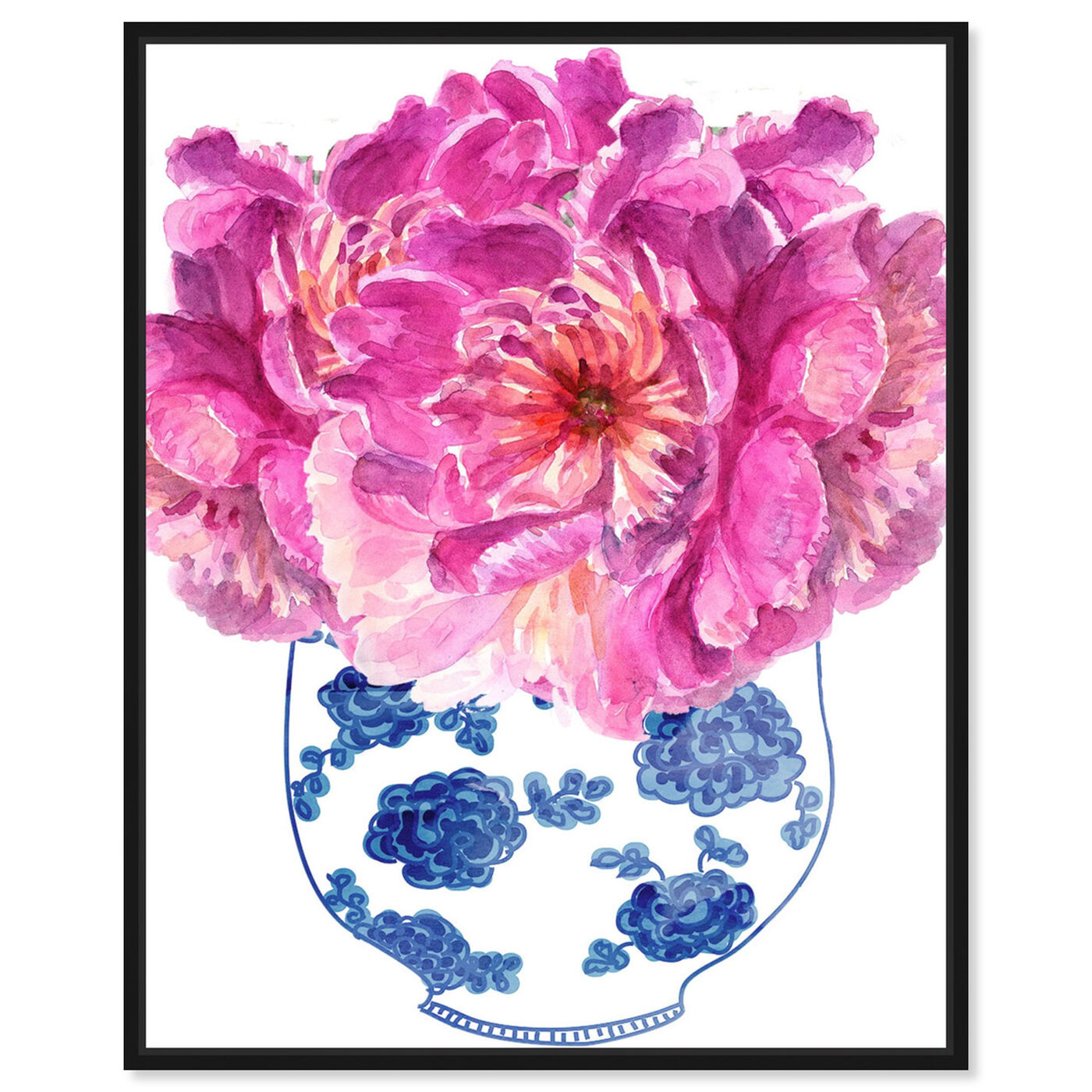 Front view of Morning Peonies featuring floral and botanical and florals art.