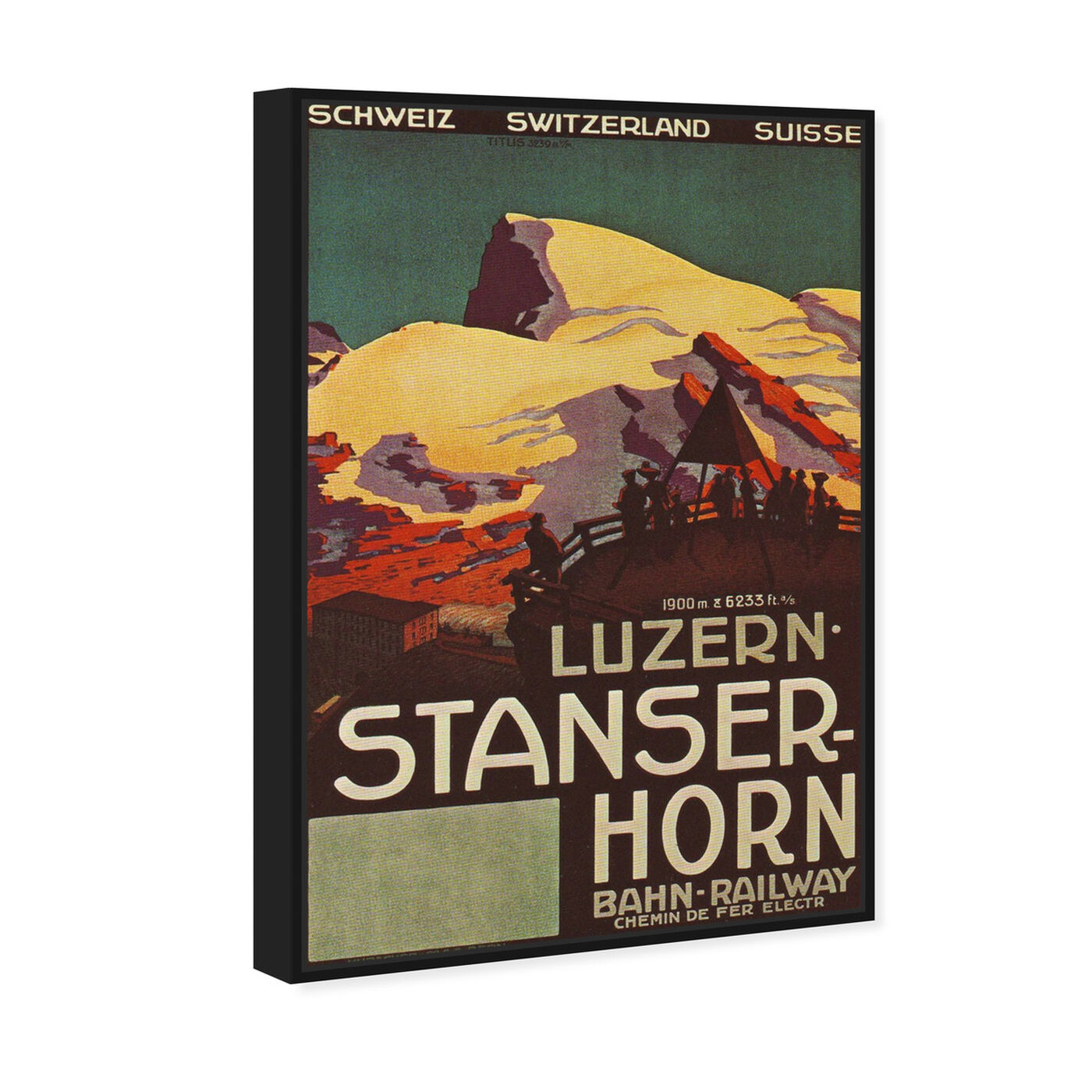 Angled view of Stanser Horm featuring advertising and posters art.