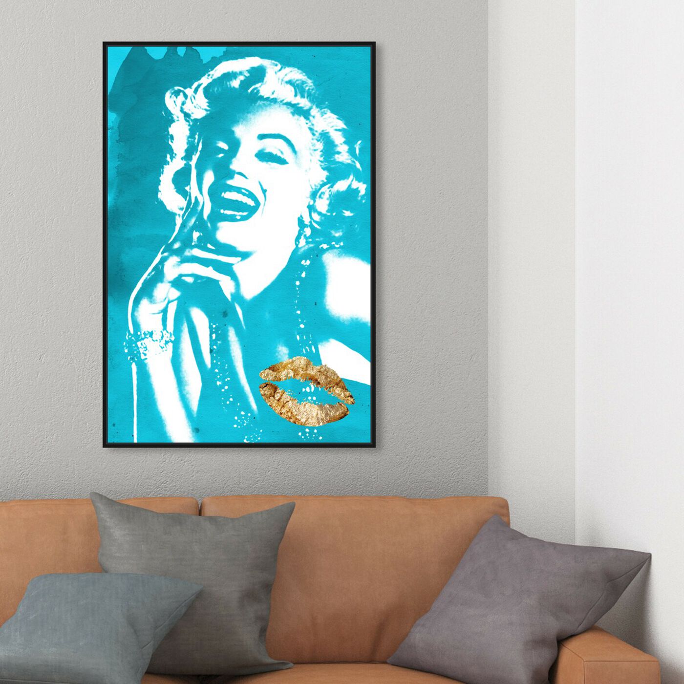 Hanging view of Iconic Blonde Kiss featuring fashion and glam and lips art.