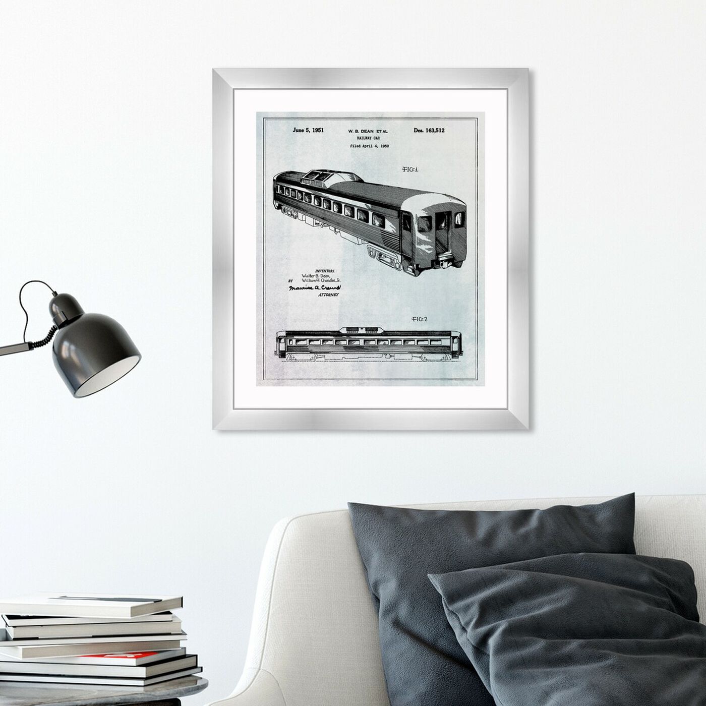 Hanging view of Railway Car 1951 featuring transportation and trains art.