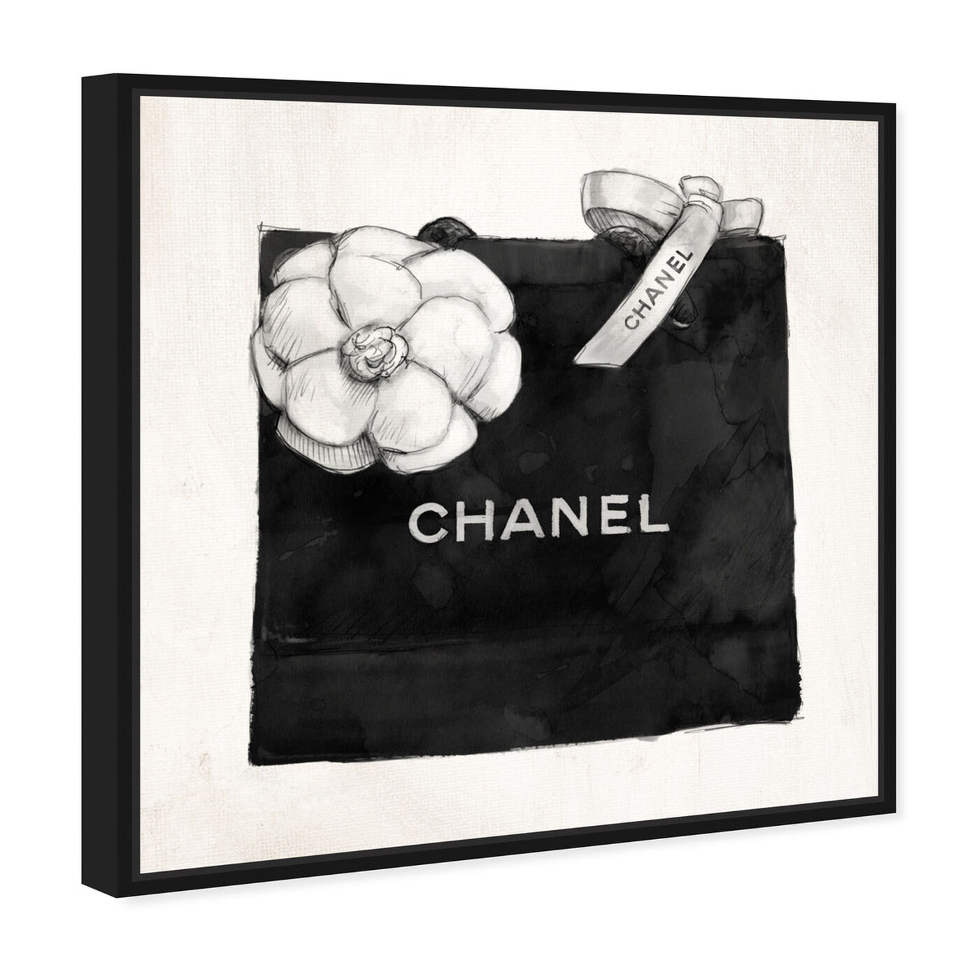 Angled view of Luxury Shopping Bag I featuring fashion and glam and fashion lifestyle art.