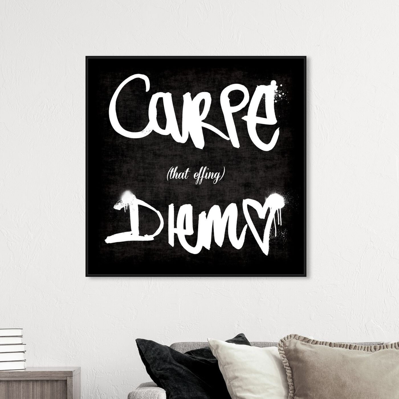 Hanging view of Carpe That Effing Diem featuring typography and quotes and quotes and sayings art.