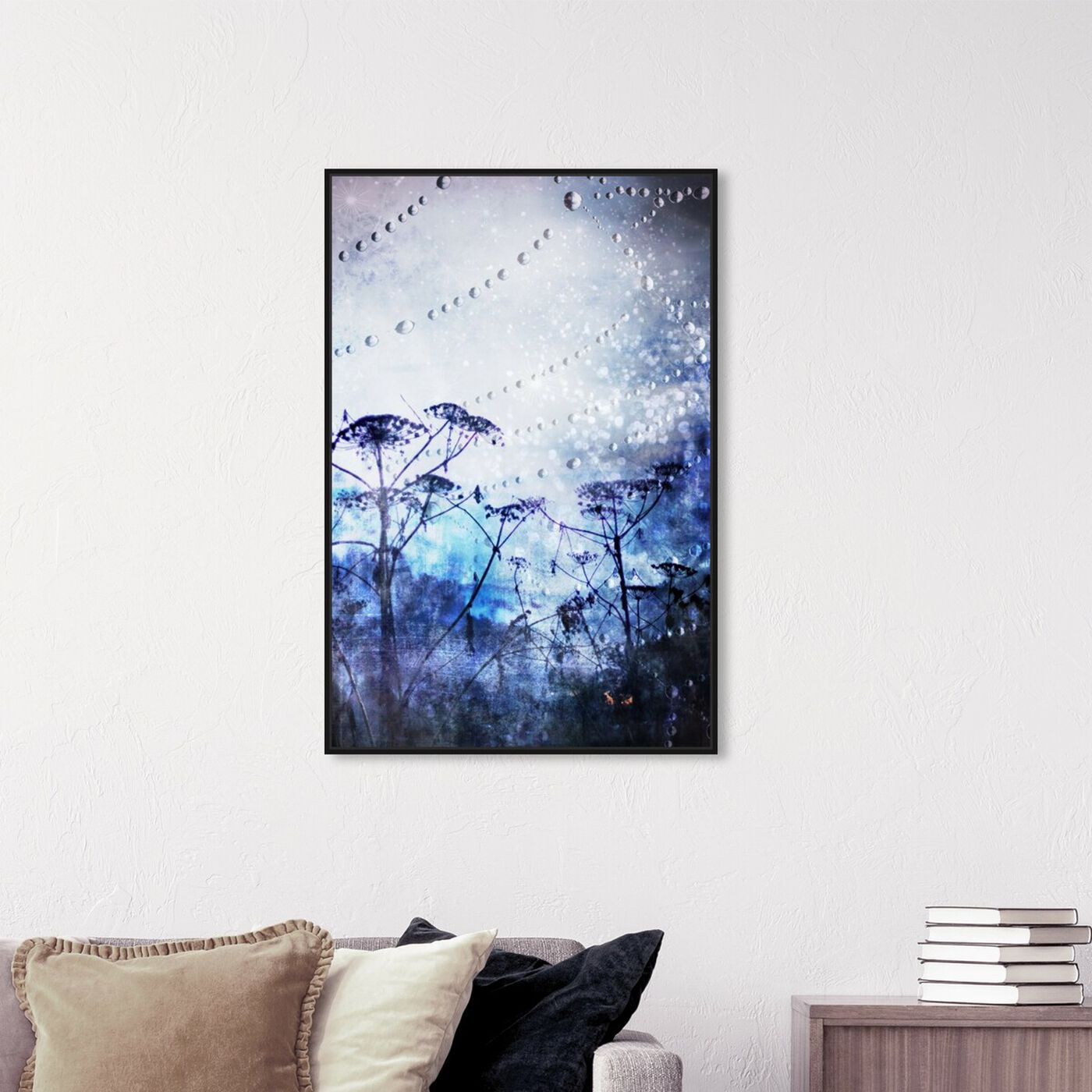 Hanging view of Morning Water featuring floral and botanical and gardens art.