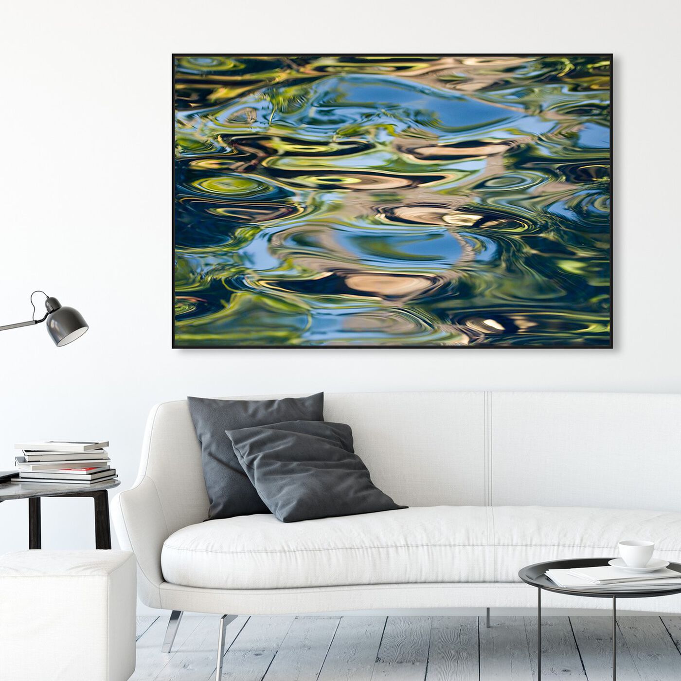 Hanging view of Water Reflection by David Fleetham featuring nautical and coastal and coastal art.