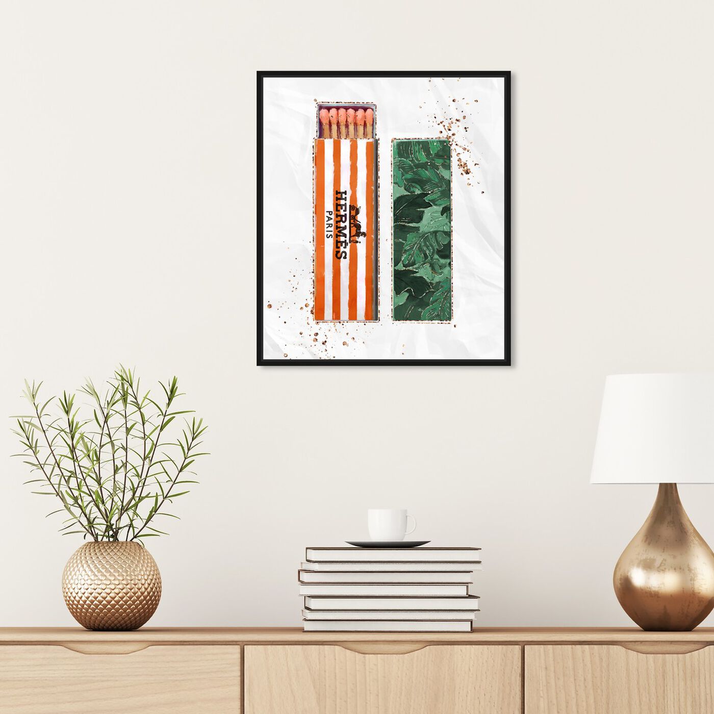 Hanging view of Orange Fashion Matches featuring fashion and glam and lifestyle art.