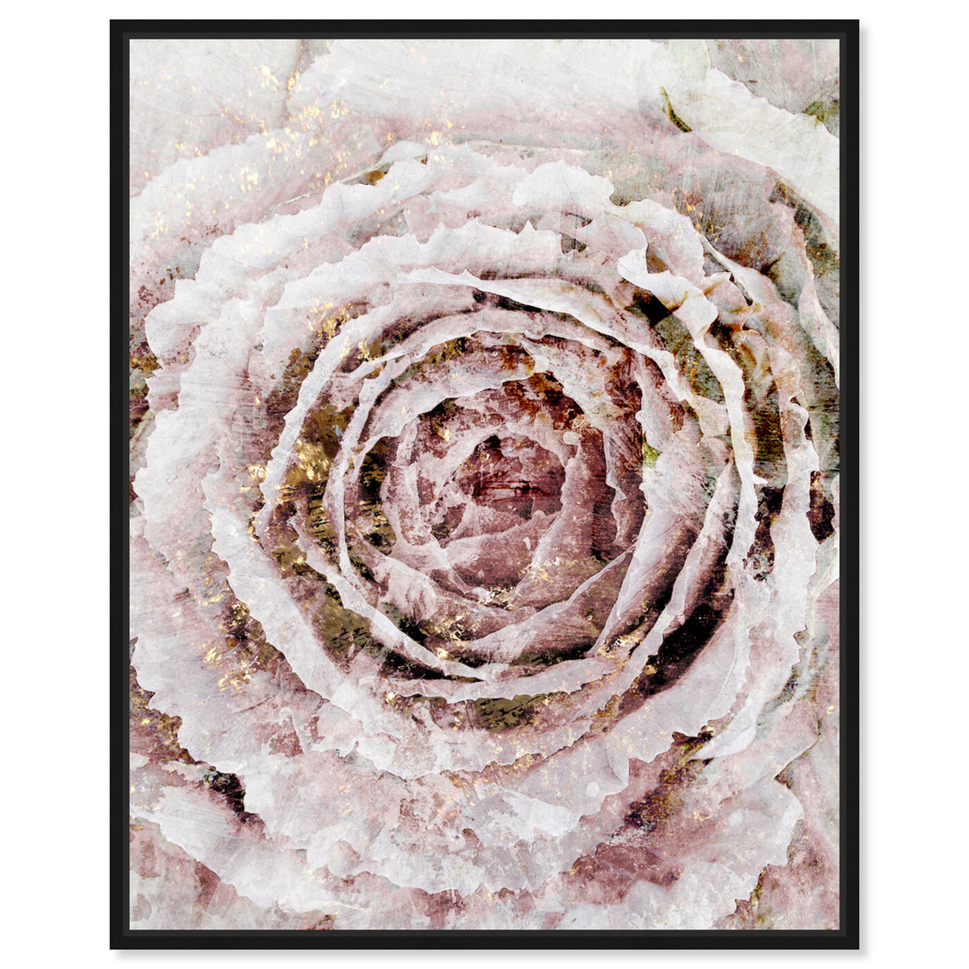 Front view of Blush Winter Flower Narrow featuring floral and botanical and florals art.