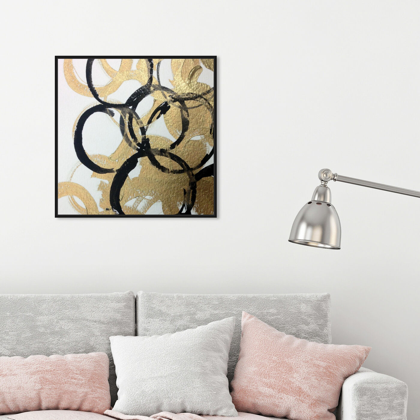 Hanging view of Burana featuring abstract and shapes art.