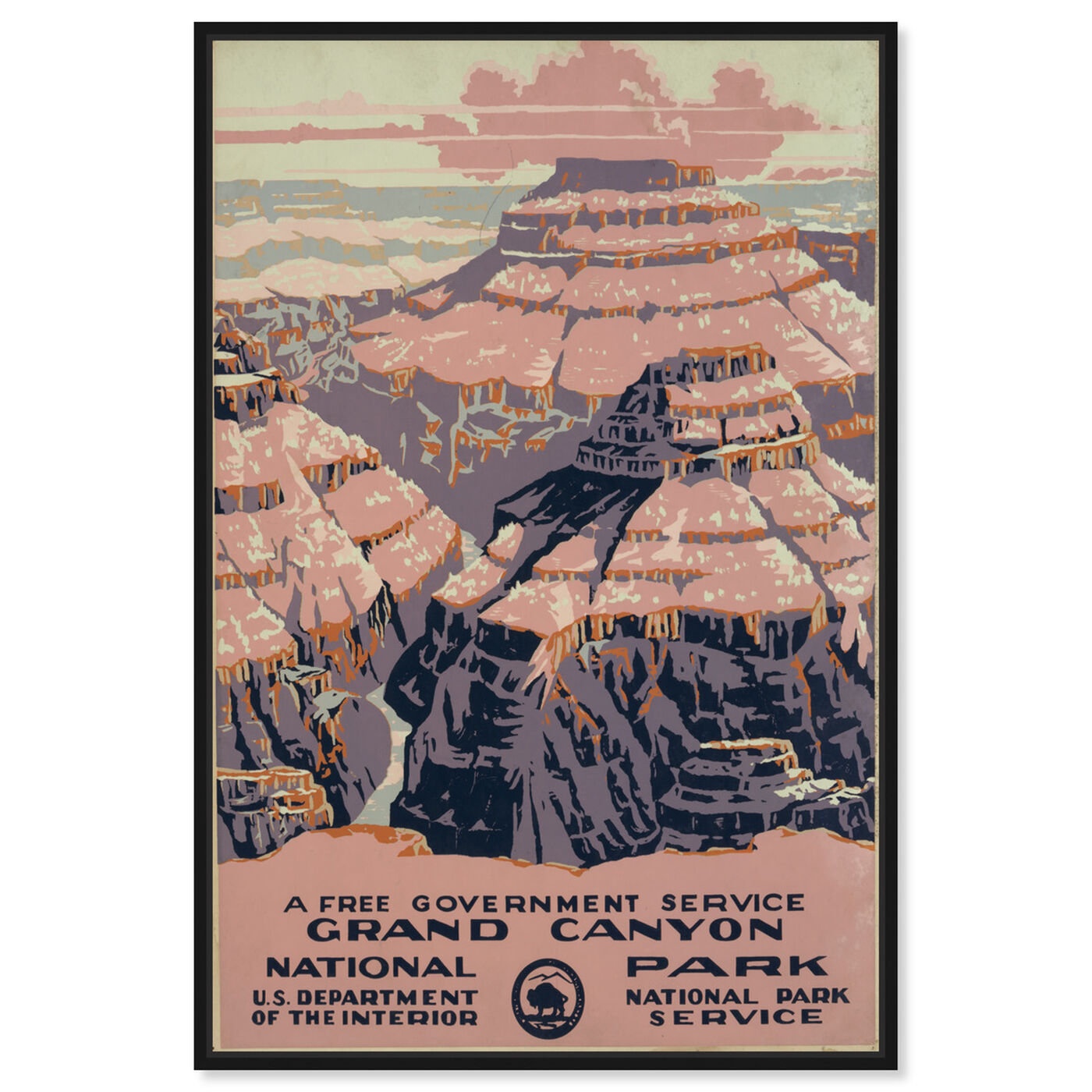 Front view of Grand Canyon featuring advertising and posters art.