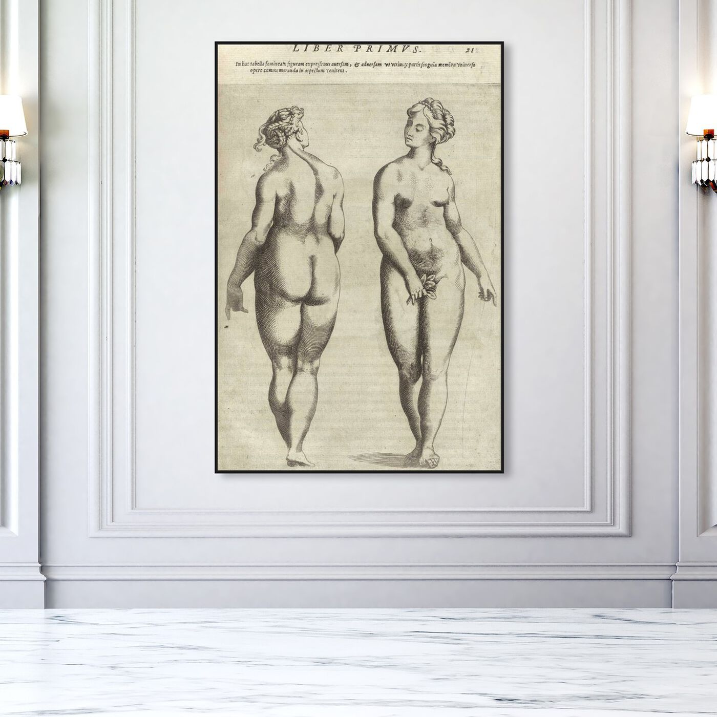 Hanging view of Liber Primvs - The Art Cabinet featuring classic and figurative and nudes art.