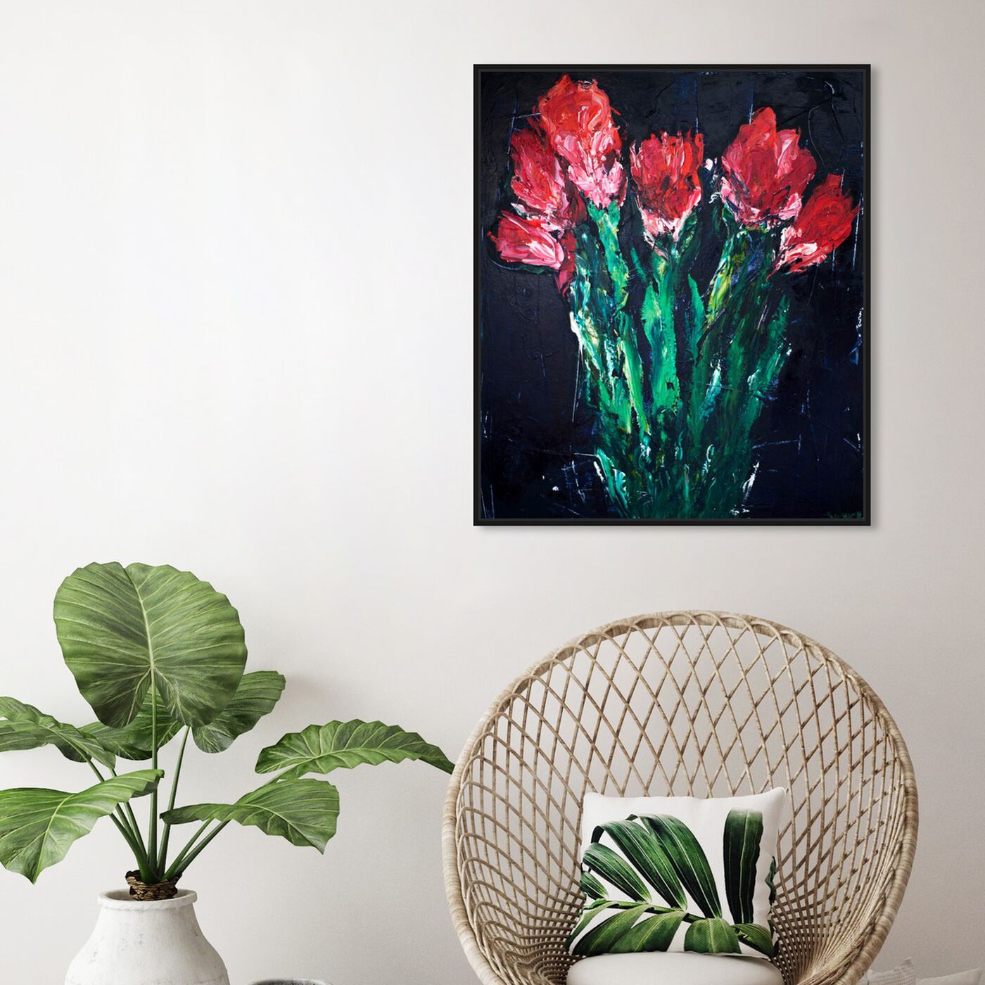 Hanging view of Rock and Roll by Claire Sower featuring floral and botanical and florals art.