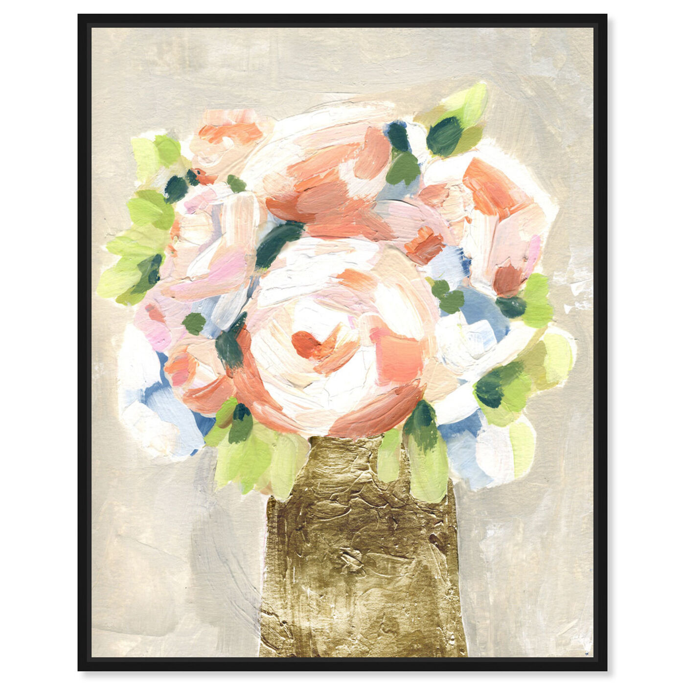 Front view of Coral Peonies featuring floral and botanical and florals art.