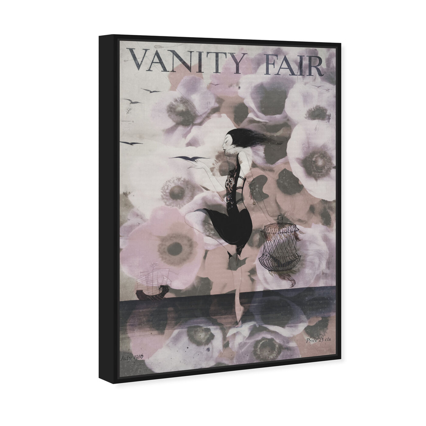 Angled view of Vanity Fair featuring advertising and publications art.
