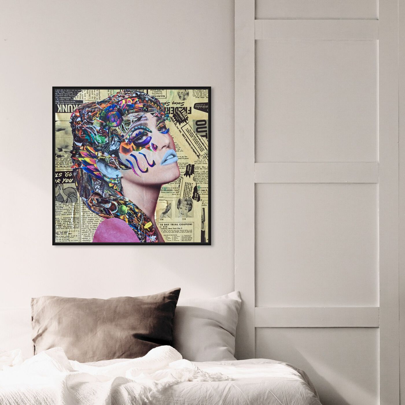 Hanging view of Hieroglyphics by Katy Hirschfeld featuring fashion and glam and portraits art.