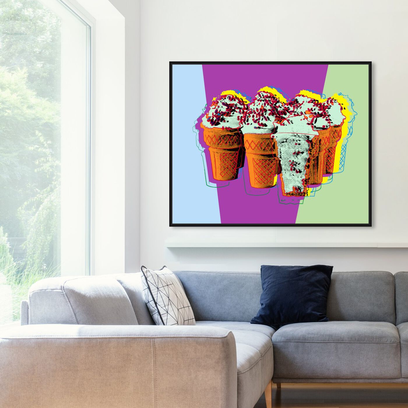 Hanging view of Classic Ice Cream featuring food and cuisine and ice cream and milkshakes art.