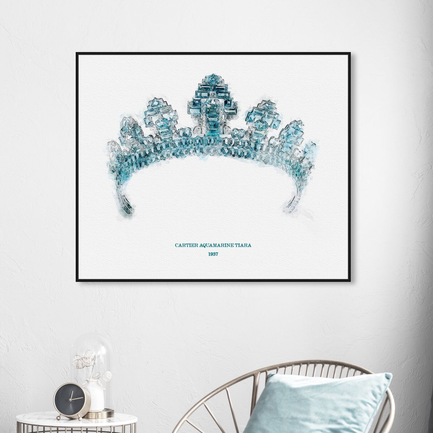 Hanging view of Aquamarine Tiara 1937 featuring fantasy and sci-fi and fairy tales art.