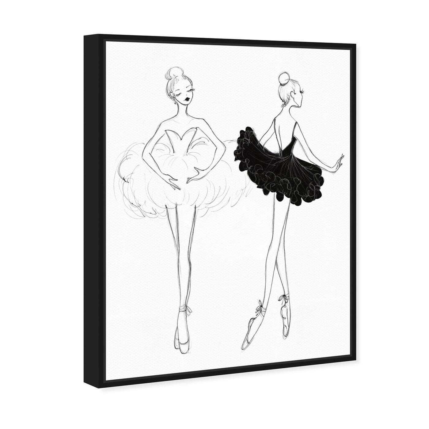 Angled view of Ballerina Sketch IV featuring sports and teams and ballet art.