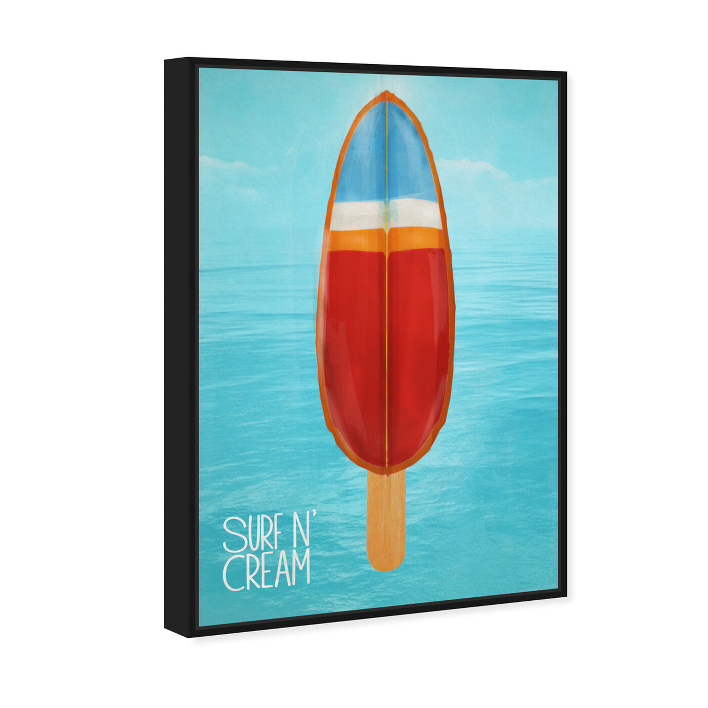 Angled view of Surf N' Cream featuring nautical and coastal and nautical sports art.