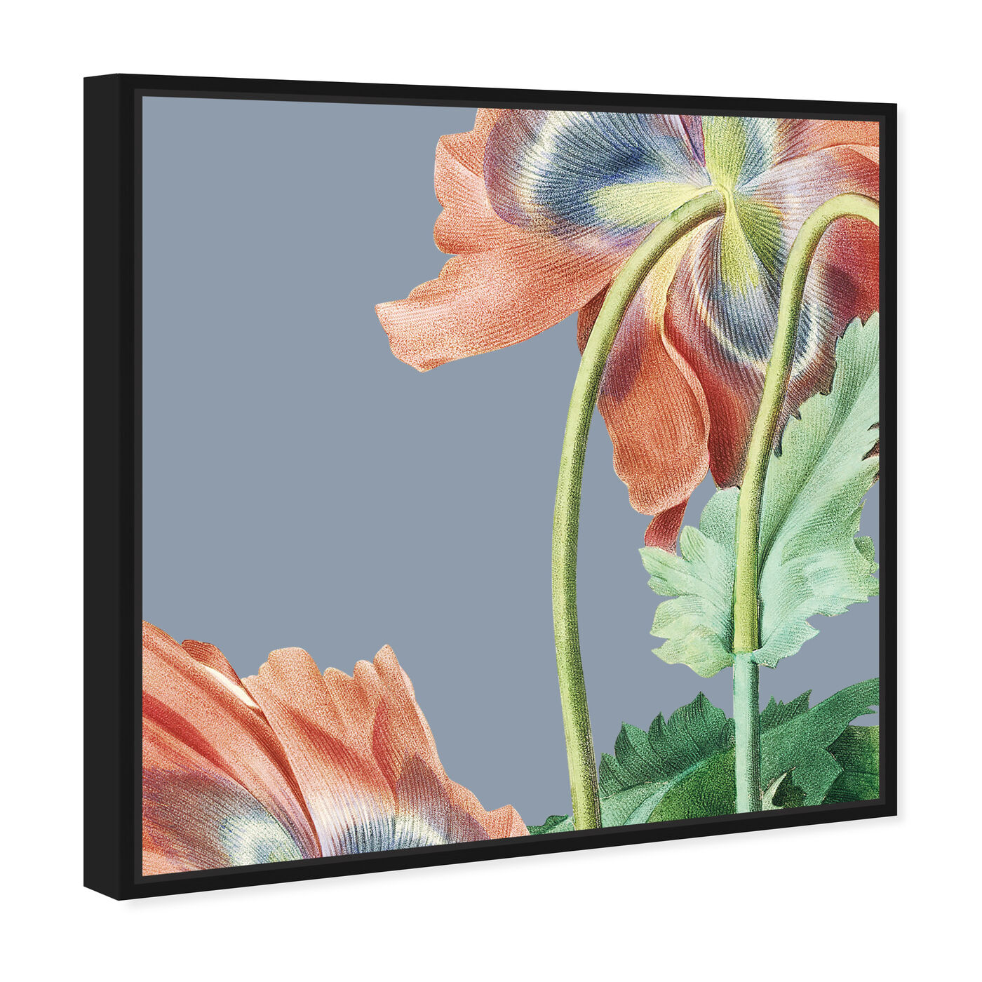 Angled view of Flower I featuring floral and botanical and florals art.