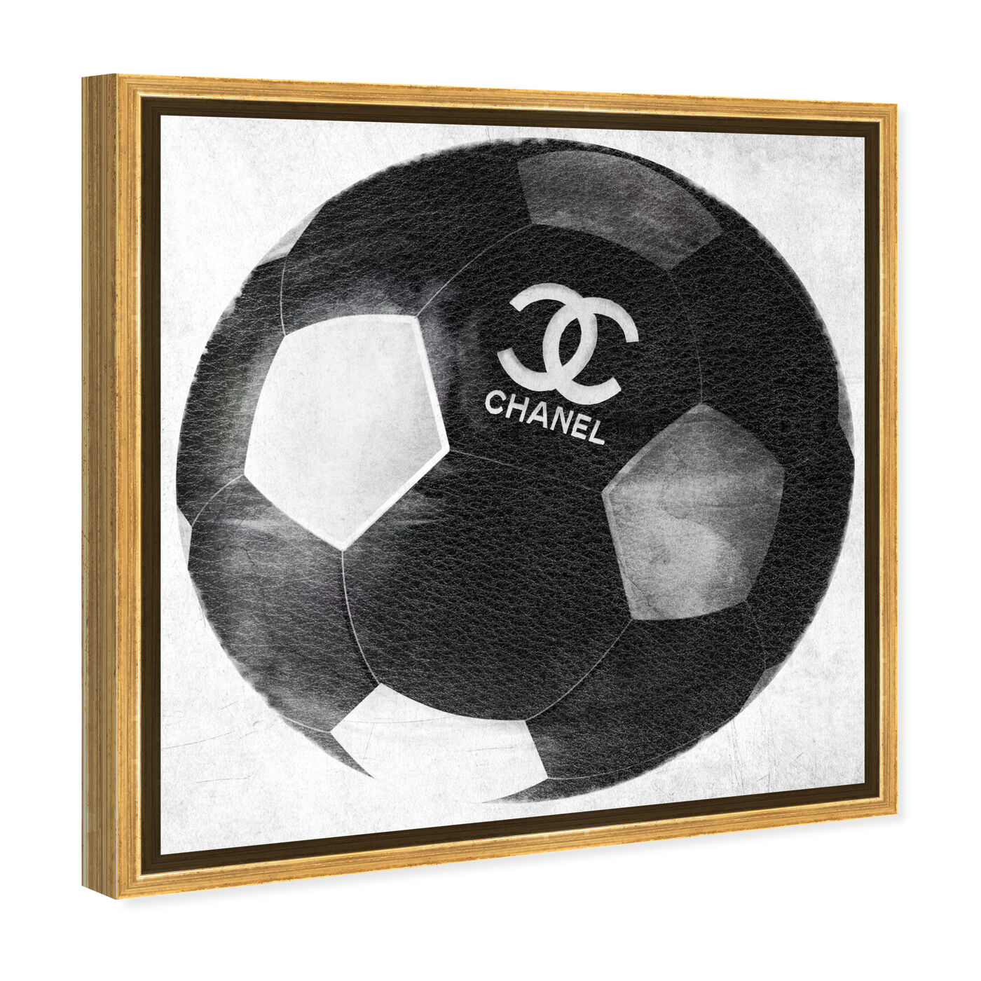 Angled view of Fashion Soccer Ball featuring fashion and glam and fashion lifestyle art.