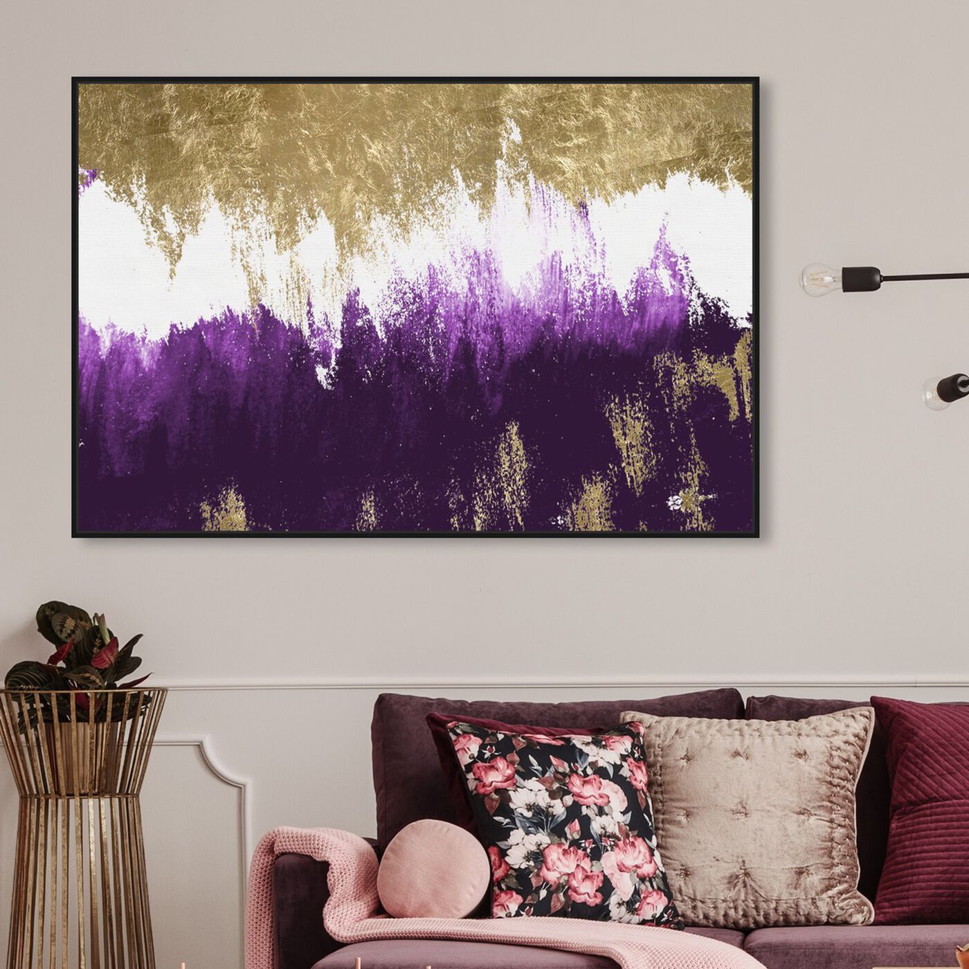 Hanging view of Adore Amethyst featuring abstract and paint art.