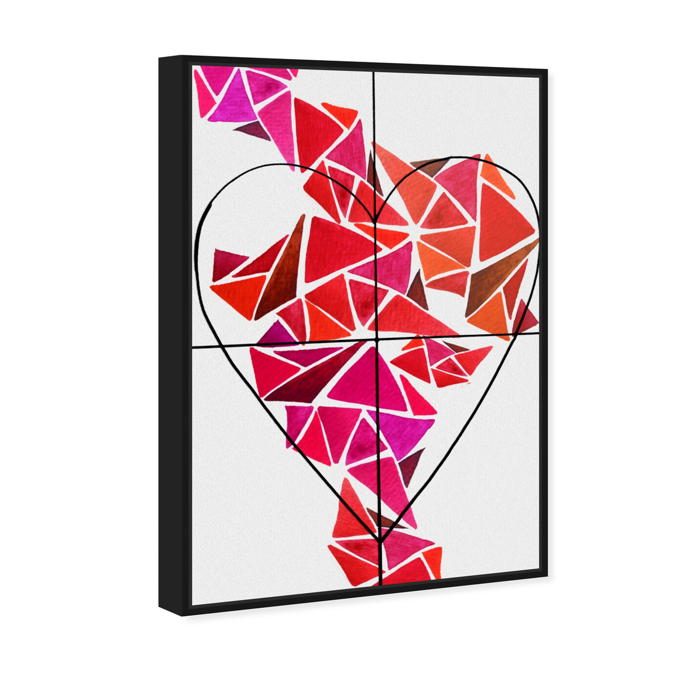 Angled view of Piece of My Heart featuring abstract and geometric art.