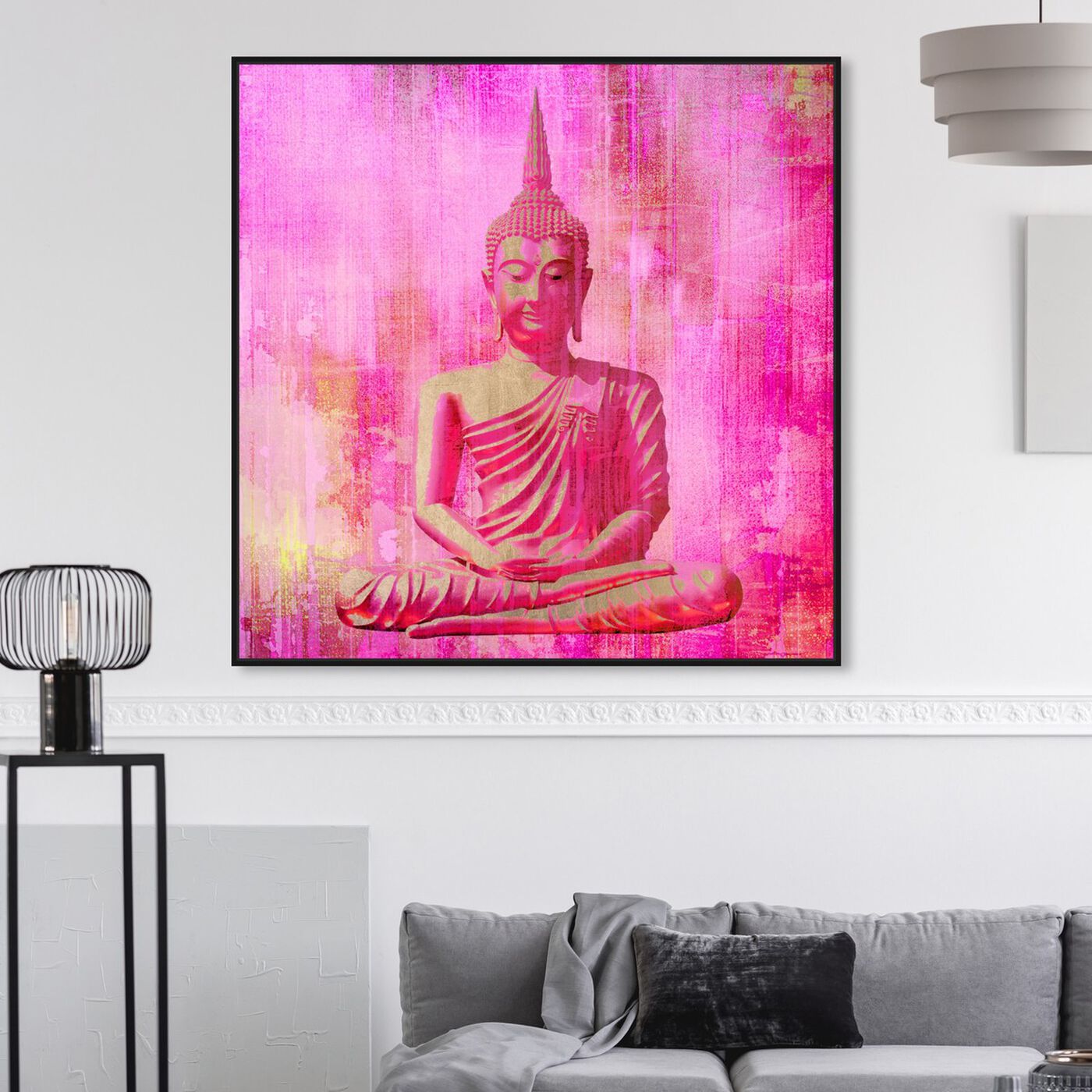 Hanging view of Buddha Pink featuring spiritual and religious and religion art.