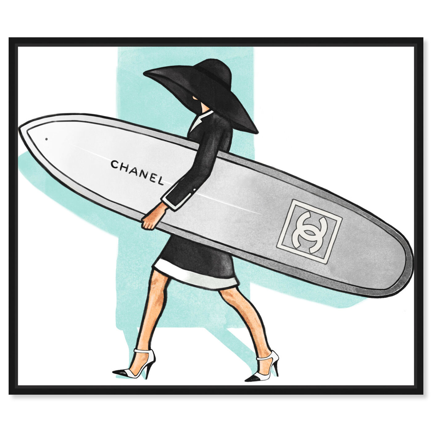 Surfer Girl II  Wall Art by Oliver Gal