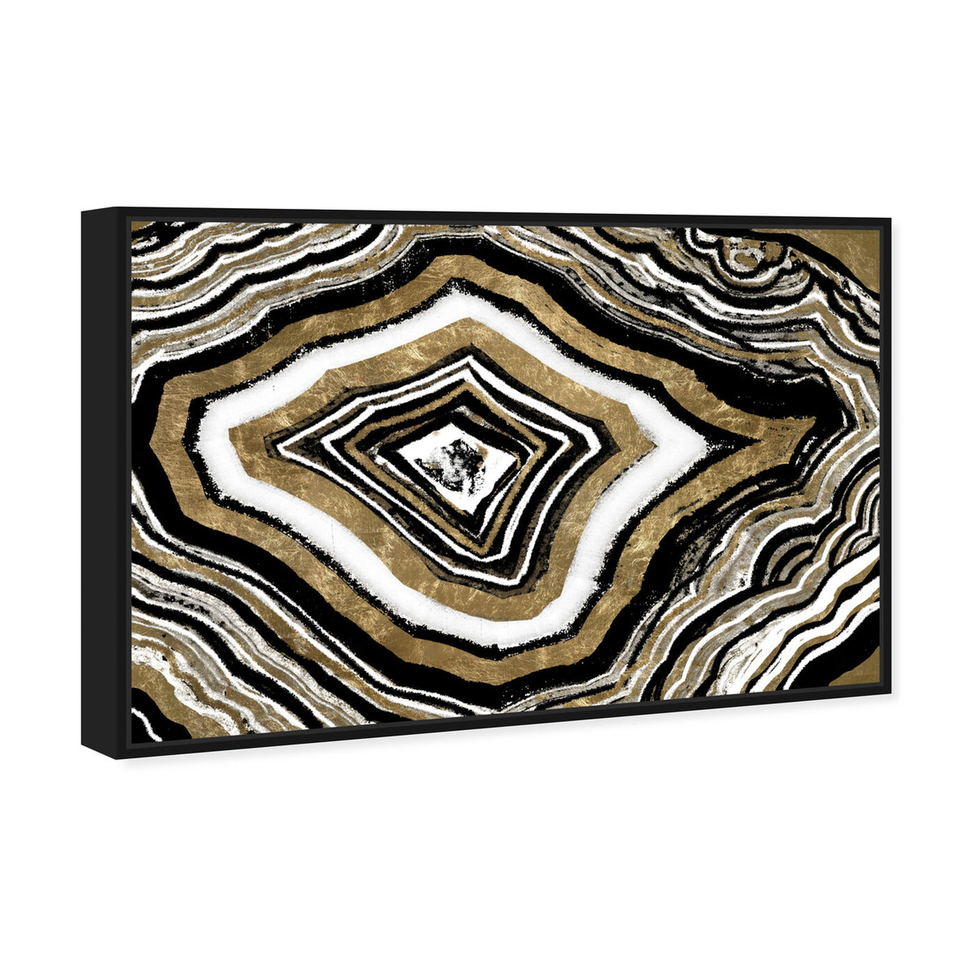Angled view of Unalterable Geode featuring abstract and crystals art.
