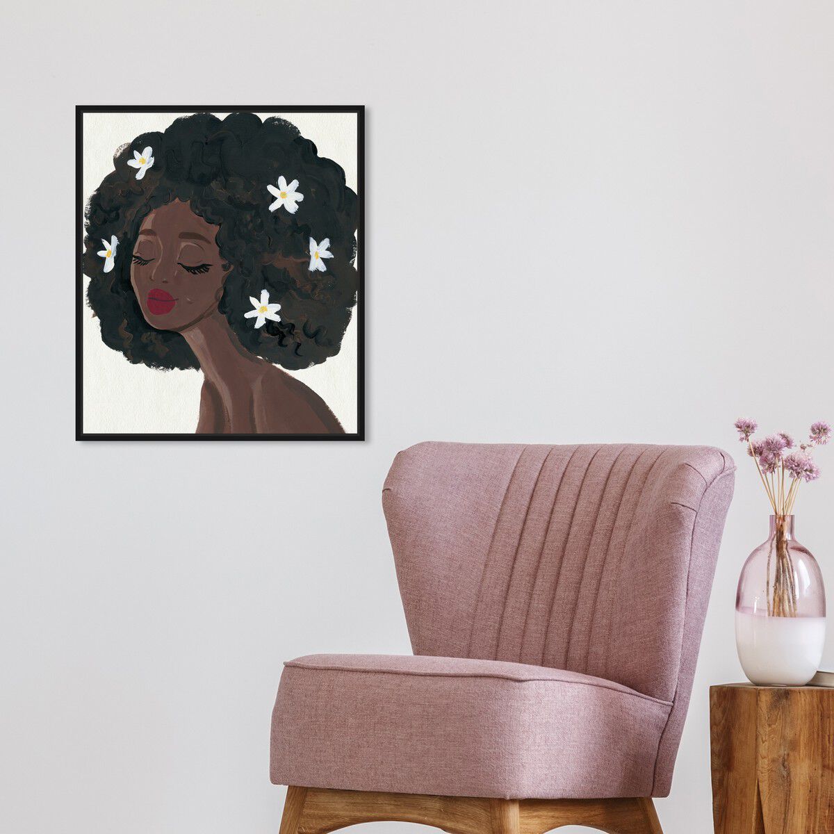 Flowers in My Hair II | Wall Art by Oliver Gal