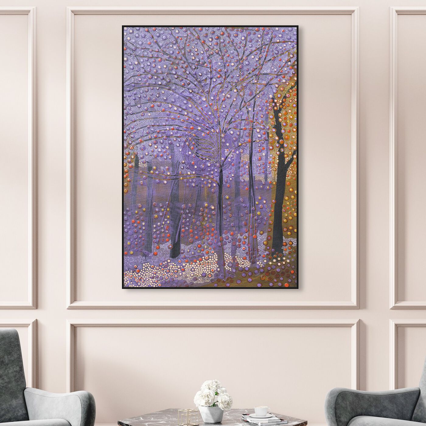 Hanging view of Enriqueta Ahrensburg - Spring I featuring nature and landscape and forest landscapes art.