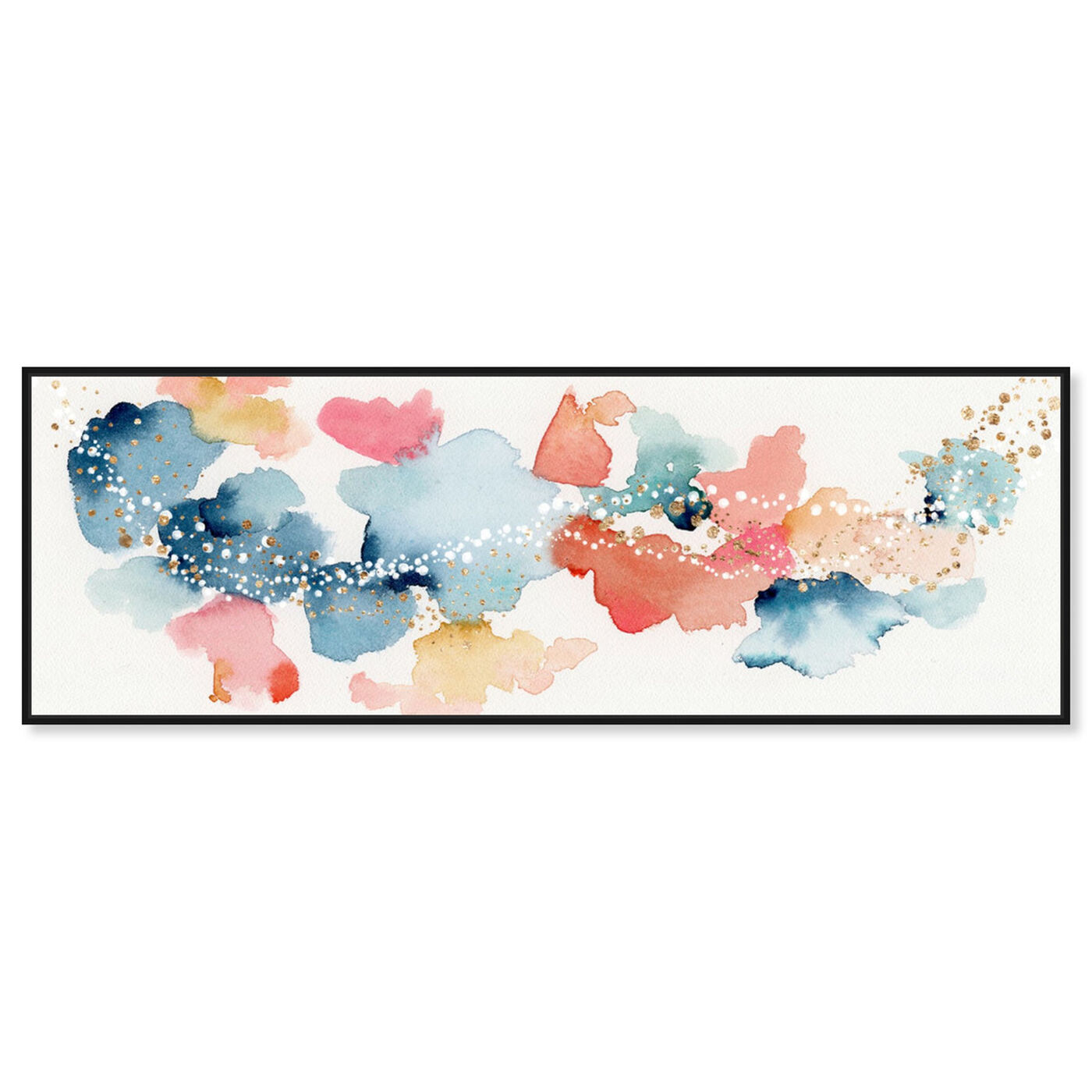 Front view of The Beautiful Sky featuring abstract and watercolor art.