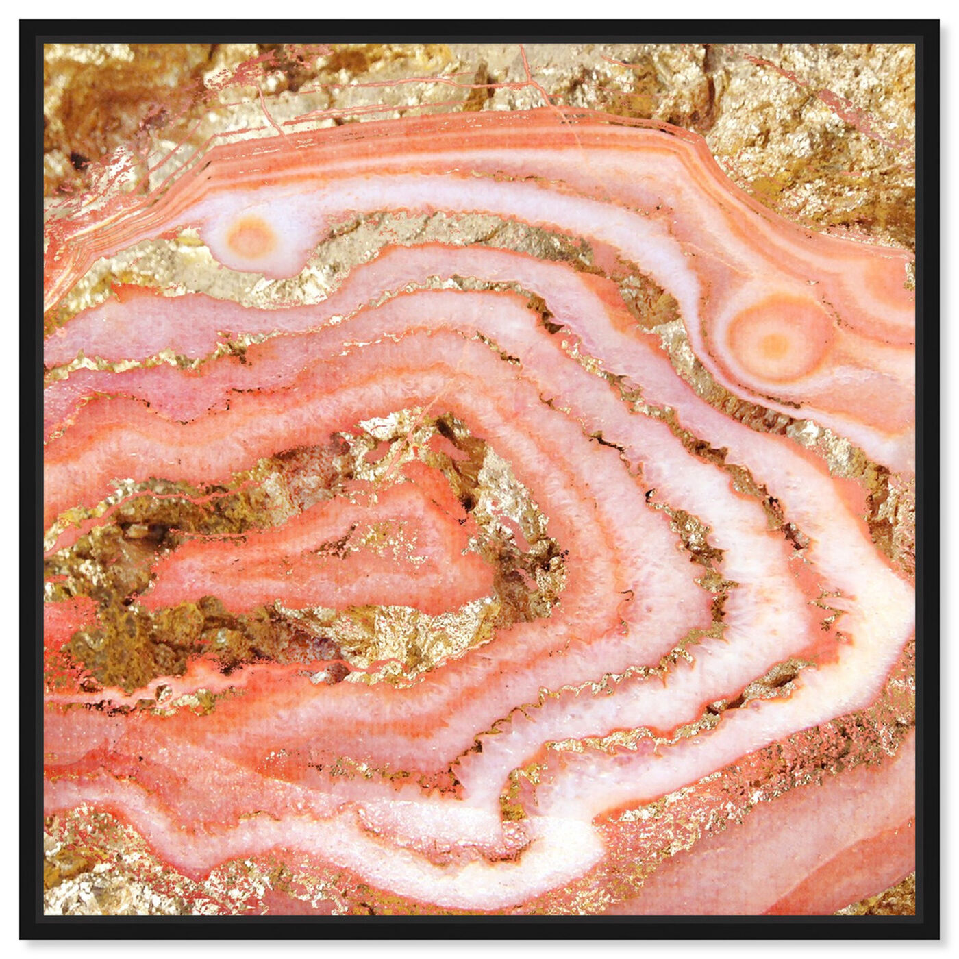 Front view of Agate Coral featuring abstract and crystals art.