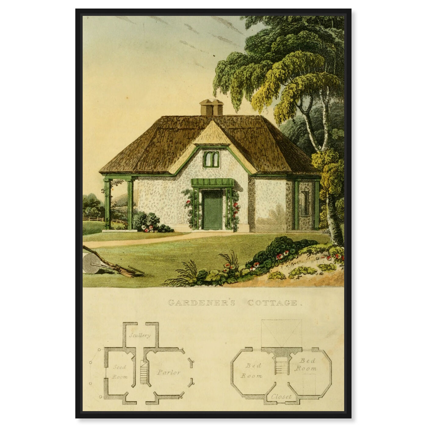Front view of Gardeners Cottage - The Art Cabinet featuring classic and figurative and realism art.