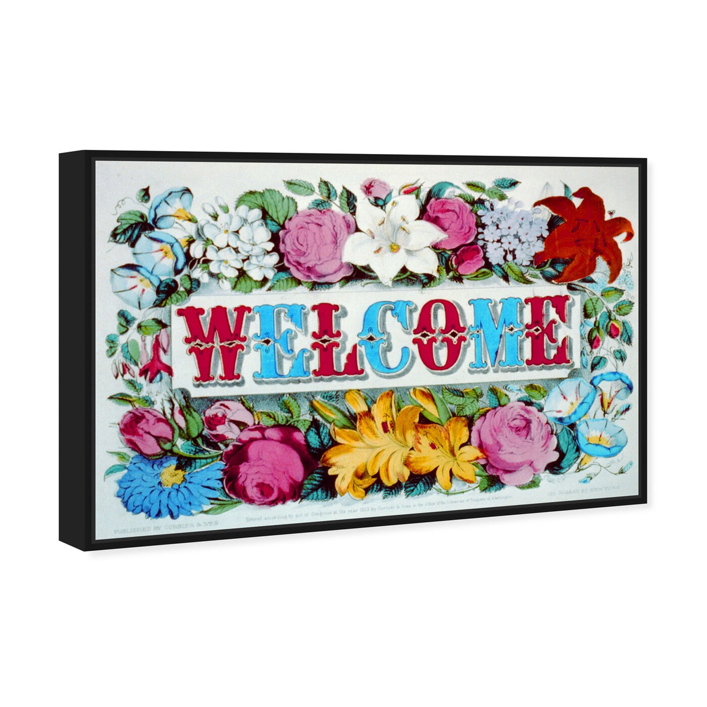 Angled view of Welcome featuring typography and quotes and family quotes and sayings art.