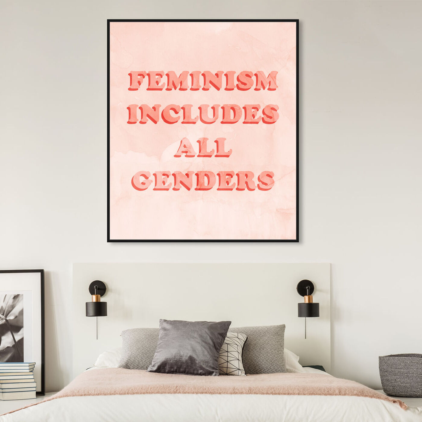 Hanging view of Including All Genders featuring typography and quotes and empowered women quotes and sayings art.