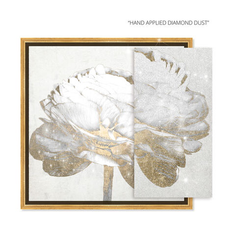 Gold and Light Floral II White: Diamond Dust™