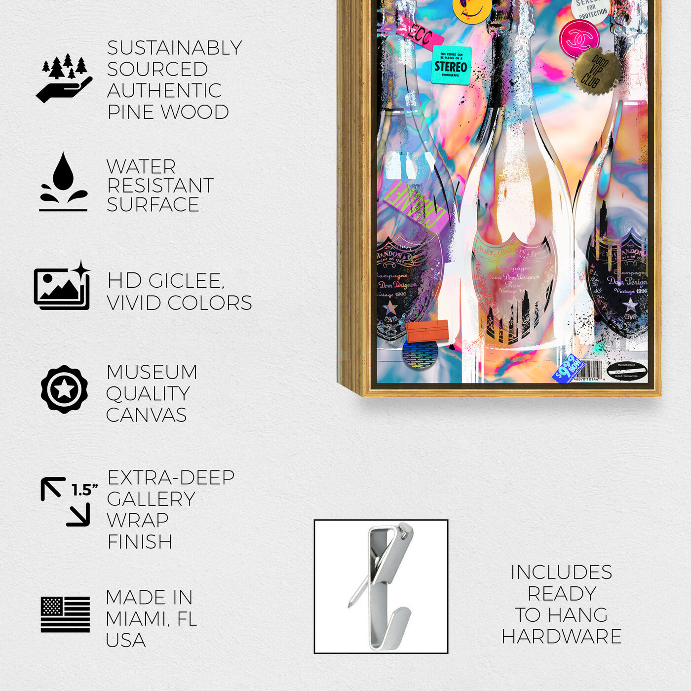 Dripping Stencil Holo SET  Wall Art by The Oliver Gal