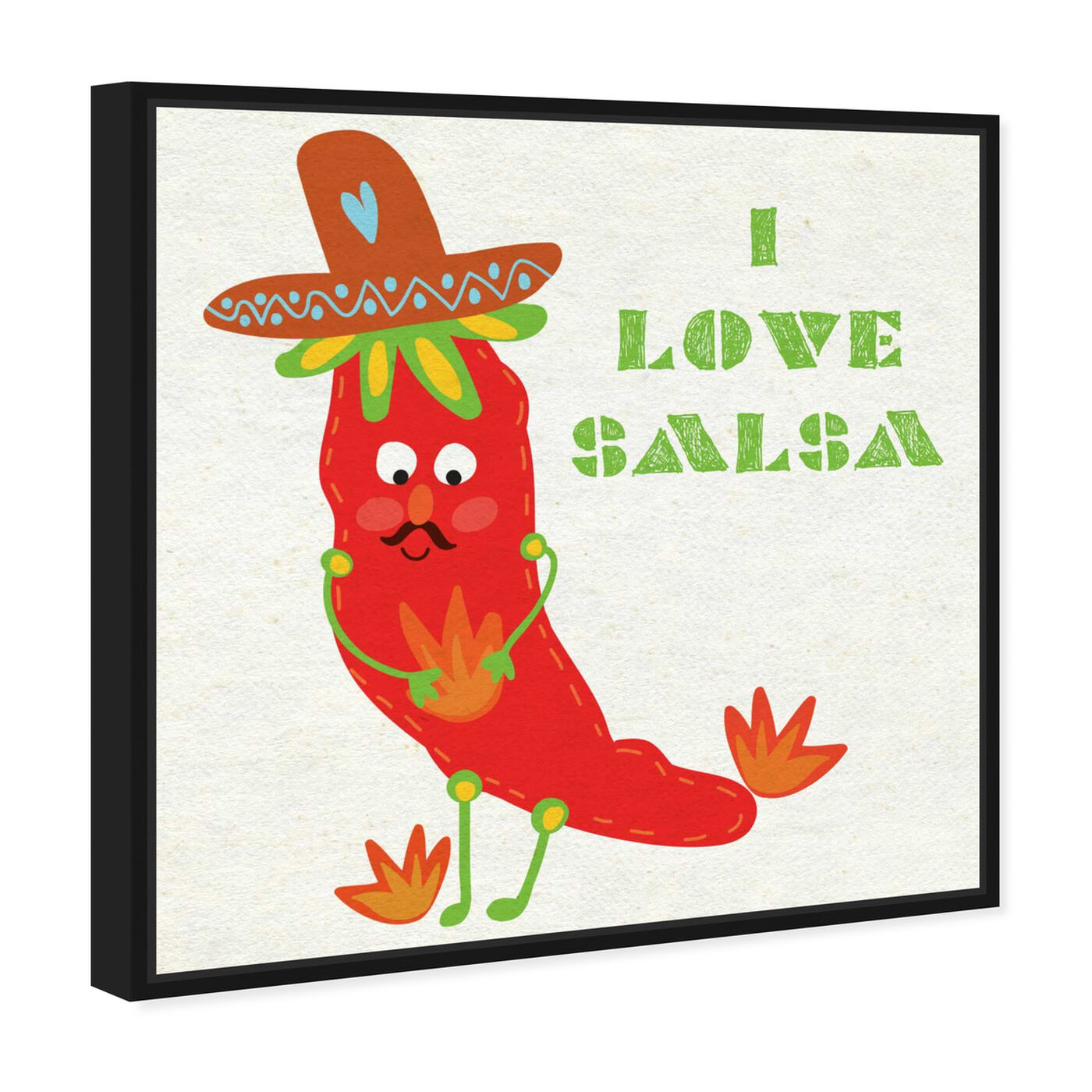 Angled view of Jalapeno Salsa featuring typography and quotes and family quotes and sayings art.