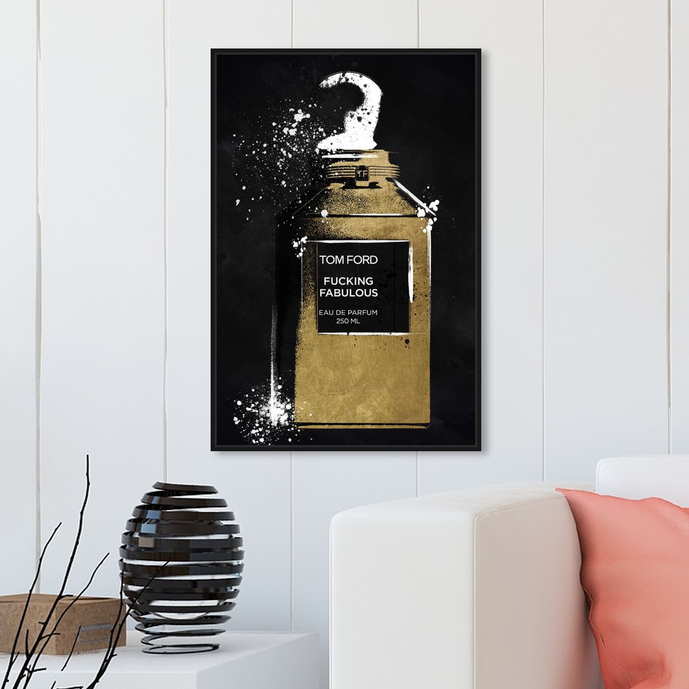 Hanging view of Fabulous Noir Perfume featuring fashion and glam and perfumes art.
