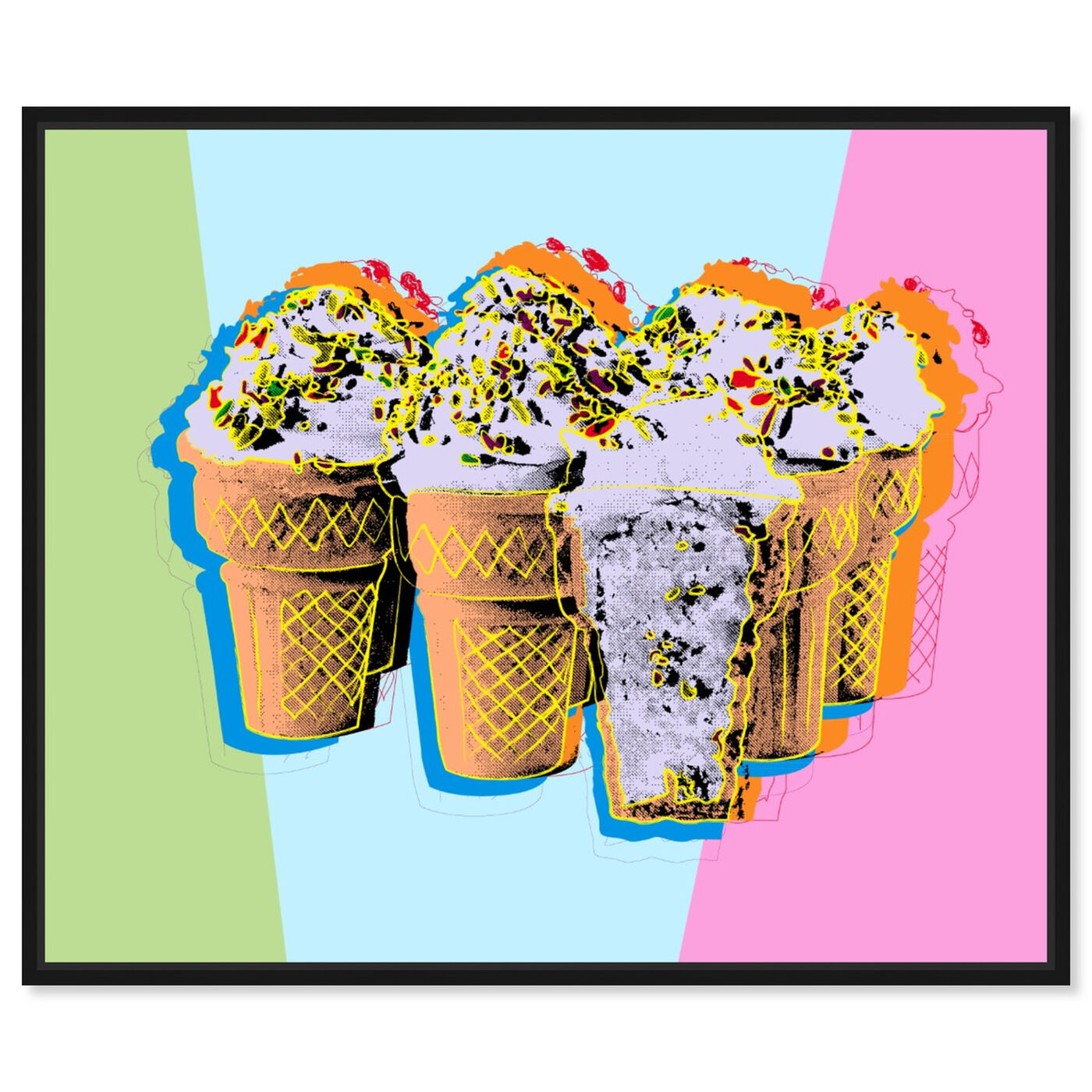 Front view of Pastel Ice Cream featuring food and cuisine and ice cream and milkshakes art.