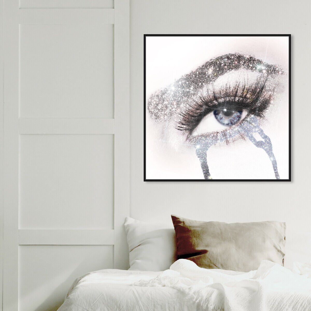 Eyes and Rhinestones Blue Silver | Fashion and Glam Wall Art by