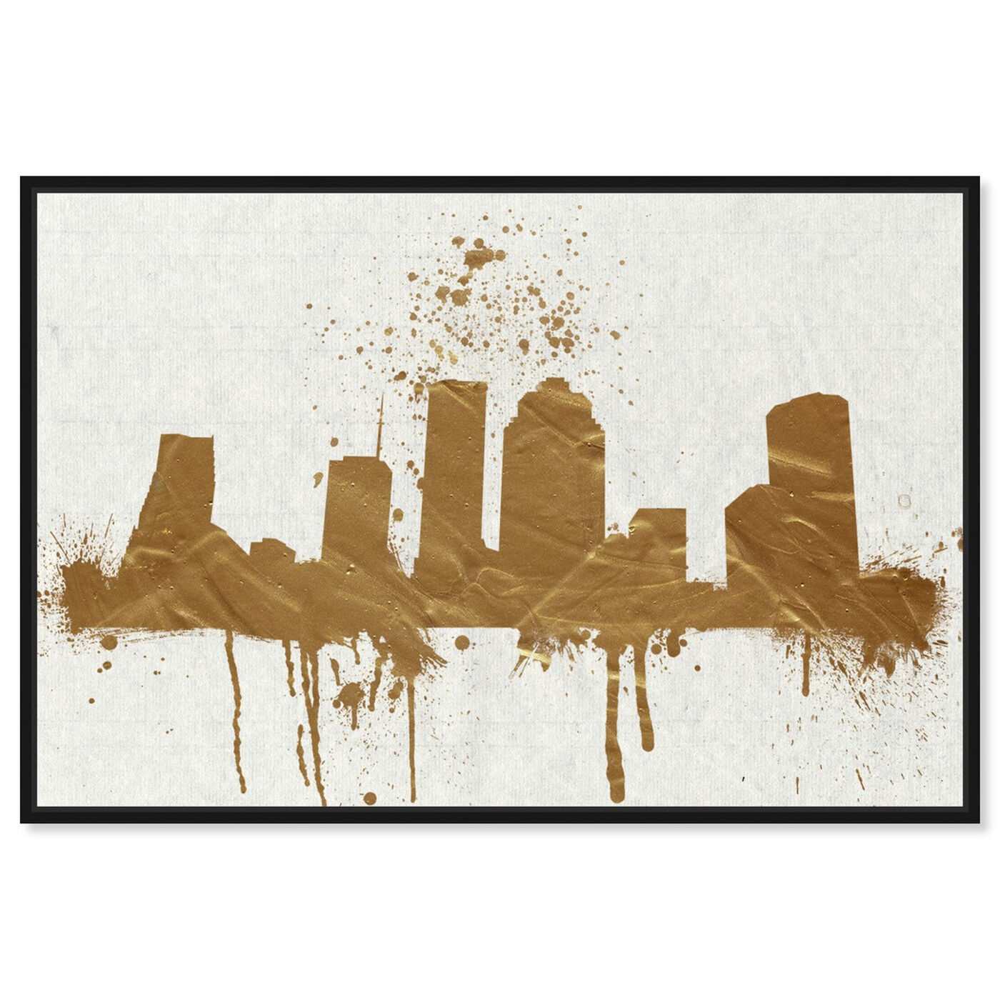 Front view of Houston Skyline featuring cities and skylines and united states cities art.